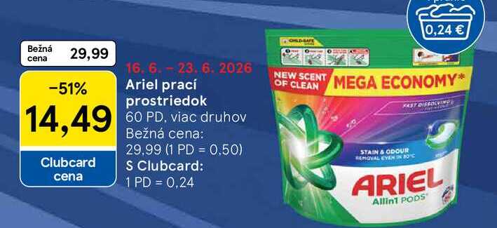 Ariel prací prostriedok 60 PD