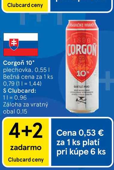 Corgoň 10° plechovka, 0,55l