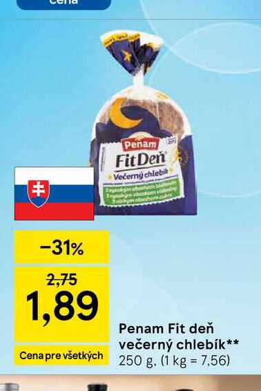 Penam Fit deň večerný chlebík 250 g
