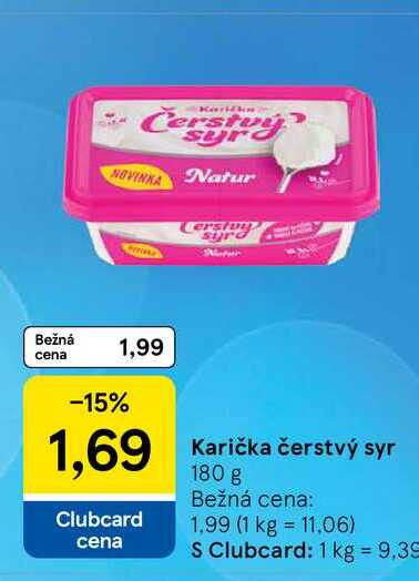 Karička čerstvý syr 180 g