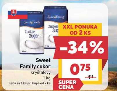 Sweet Family cukor kryštálový 1 kg