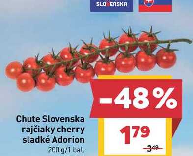 Chute Slovenska rajčiaky cherry sladké Adorion 200 g/1 bal. 