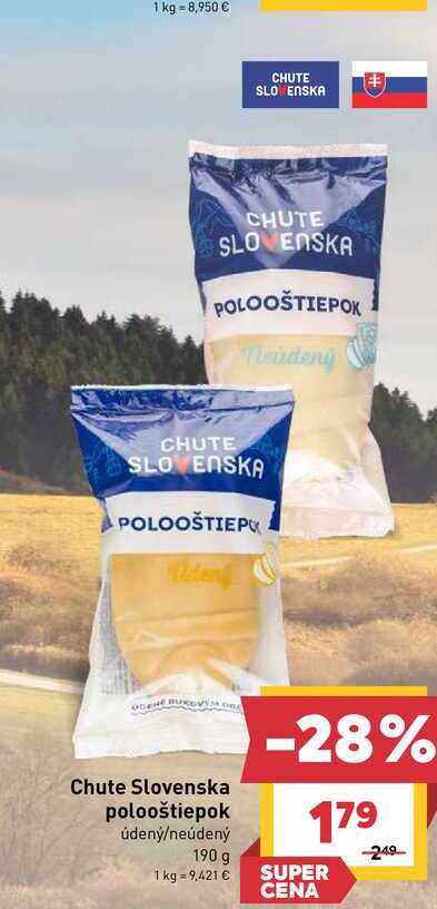 Chute Slovenska polooštiepok údený/neúdený 190 g