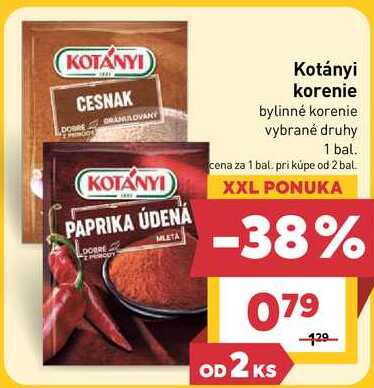Kotányi korenie bylinné korenie vybrané druhy 1 bal. 