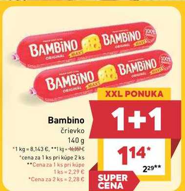 Bambino 140 g črievko, vybrané druhy