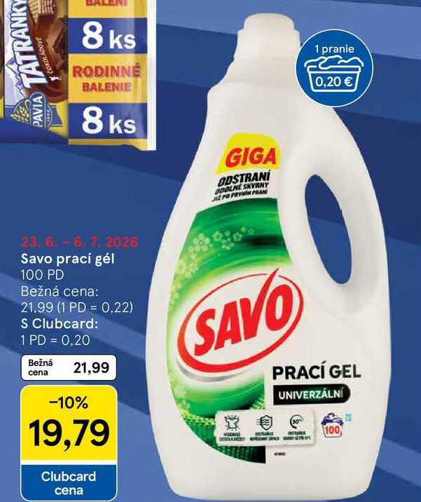 Savo prací gél 100 PD