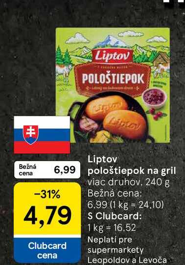 Liptov pološtiepok na gril 240 g