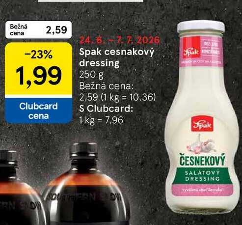 Spak cesnakový dressing 250g