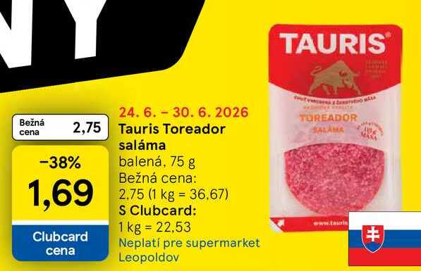 Tauris Toreador saláma 75g