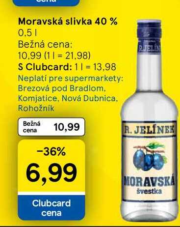 R. Jelínek Moravská slivka 40% 0,5l