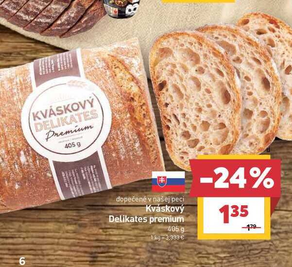 Kváskový Delikates premium 405 g