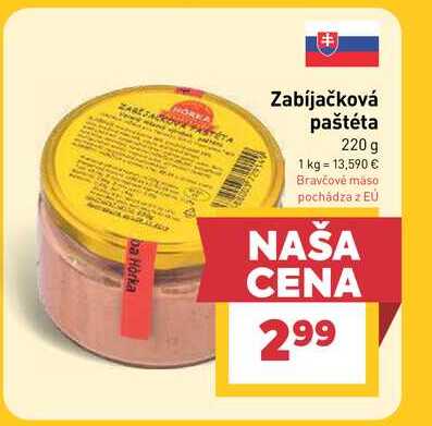 Zabíjačková paštéta 220 g 