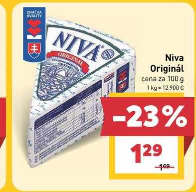 Niva Originál cena za 100 g