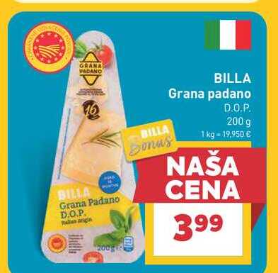 BILLA Grana Padano D.O.P. 200g 