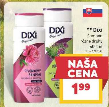 Dixi šampón rôzne druhy 400 ml 