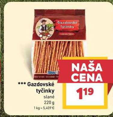 Gazdovské tyčinky slané 220 g