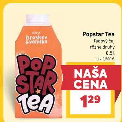 Popstar Tea ľadový čaj rôzne druhy 0,5l