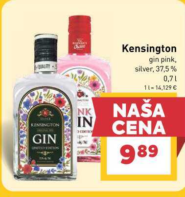Kensington gin pink, silver, 37,5% 0,7L