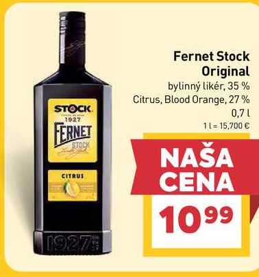 Fernet Stock 0,7 l, vybrané druhy