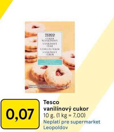 Tesco vanilínový cukor 10 g