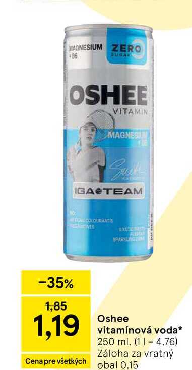 Oshee vitamínová voda 250 ml