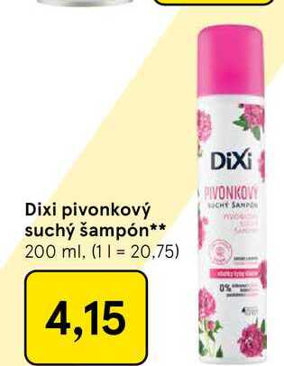 Dixi pivonkový suchý šampón 200 ml