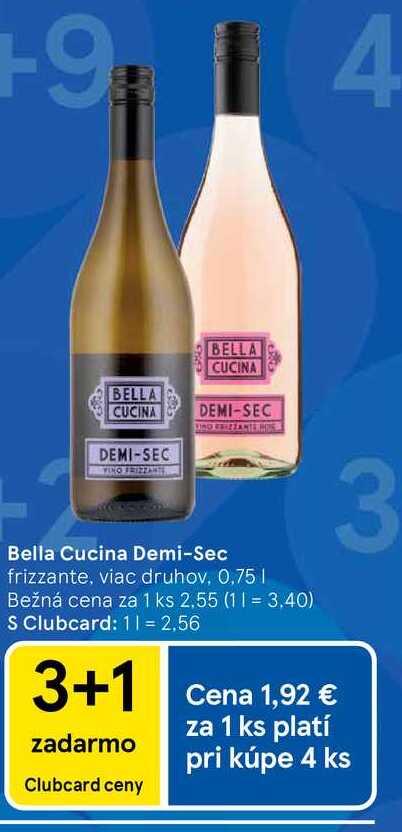 Bella Cucina Demi-Sec frizzante, viac druhov, 0,75l