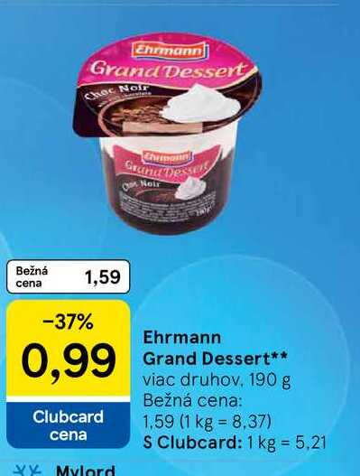 Ehrmann Grand Dessert 190 g