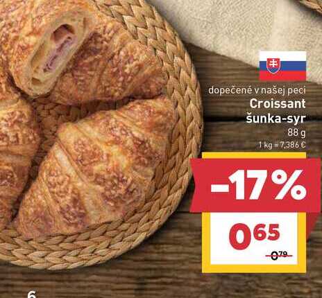 Croissant šunka-sýr 88g