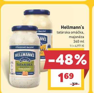 Hellmann's Tatárska omáčka 340 ml