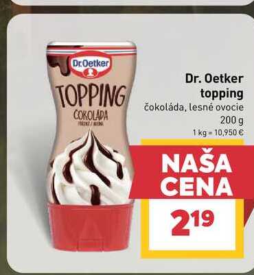 Dr. Oetker topping čokoláda, lesné ovocie 200 g