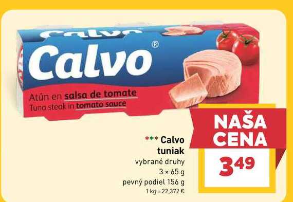 Calvo tuniak vybrané druhy 3 x 65 g