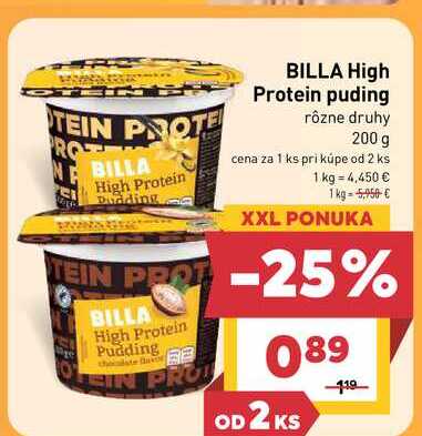 BILLA High Protein puding rôzne druhy 200 g