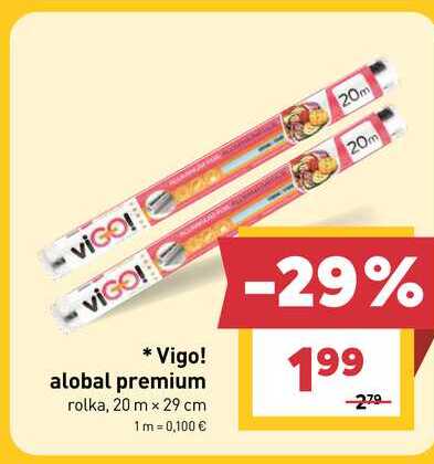 Vigo! alobal premium rolka, 20 m x 29 cm