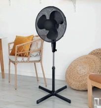 STOJANOVÝ VENTILÁTOR, ČIERNY, PR. 40 CM