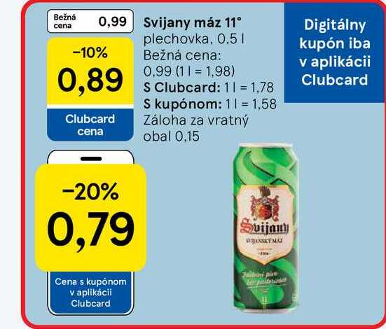 Svijany máz 11° 0,5l v akcii