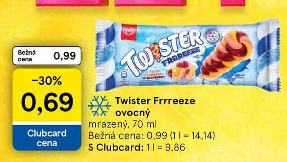 Twister Frrreeze ovocný mrazený, 70 ml