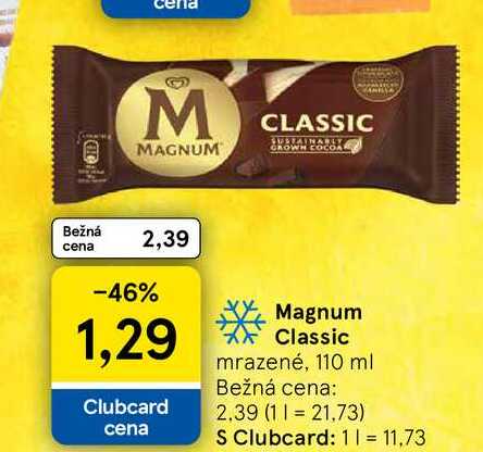Magnum Classic mrazené, 110 ml