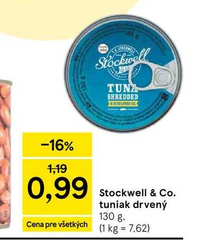 Stockwell & Co. tuniak drvený 130 g
