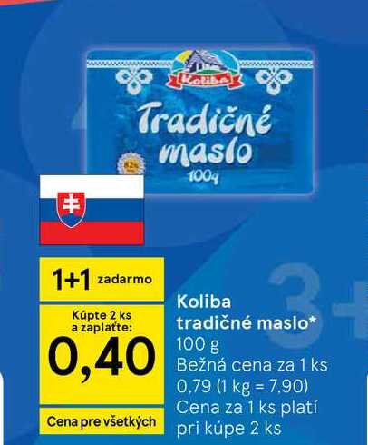 Koliba tradičné maslo 100 g  v akcii