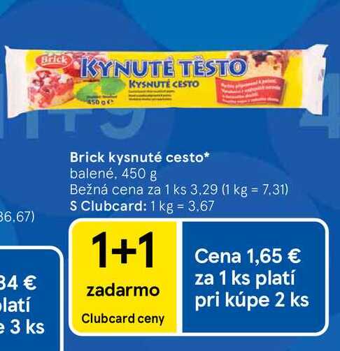 Brick kysnuté cesto balené, 450 g