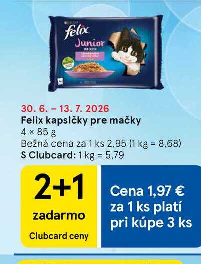 Felix kapsičky pre mačky 4 × 85 g