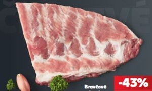 Bravčové rebierka z bôčika