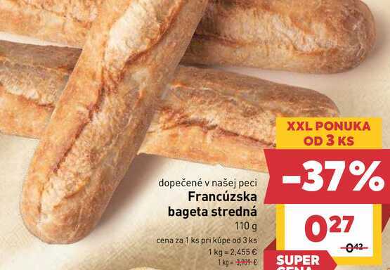 Francúzska bageta stredná 110 g