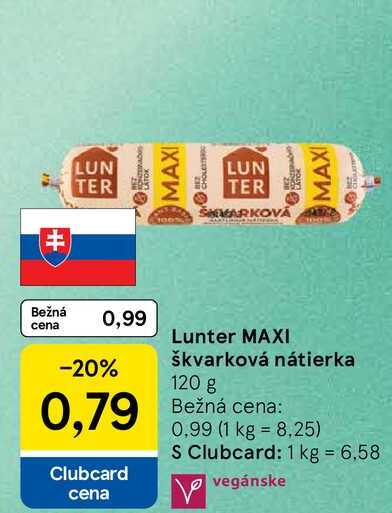 Lunter MAXI škvarková nátierka 120 g