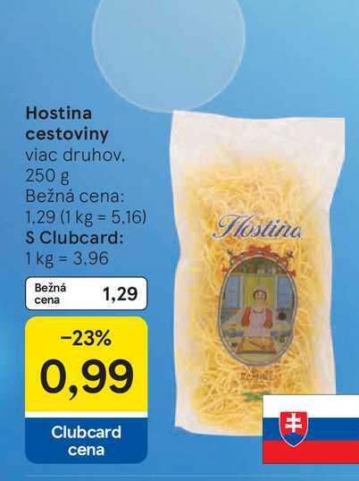 Hostina cestoviny viac druhov 250 g