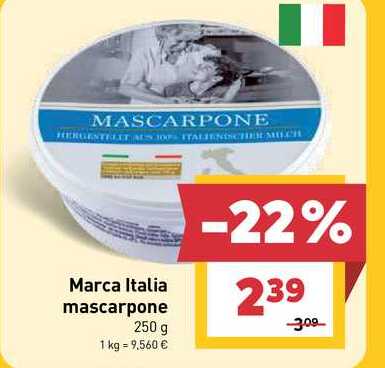 Marca Italia mascarpone 250 g 
