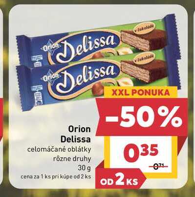 Orion Delissa celomáčané oblátky rôzne druhy 30 g