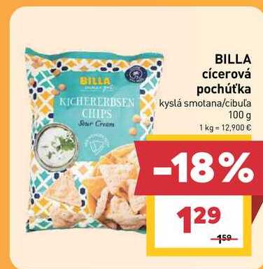 BILLA cícerová pochúťka kyslá smotana/cibuľa 100 g