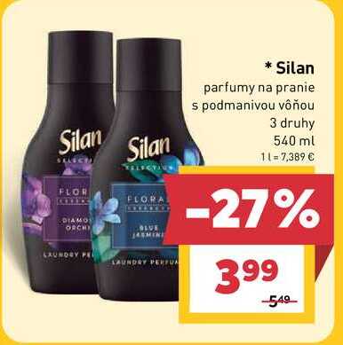 Silan parfumy na pranie s podmanivou vôňou 3 druhy 540 ml